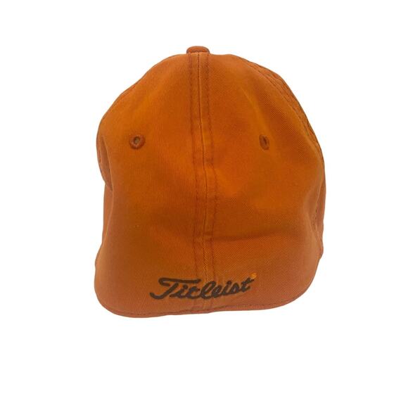 Titleist A-Flex Orange Script 1935 Adult L/XL Hat Cap White Blue Orange - Picture 4 of 8